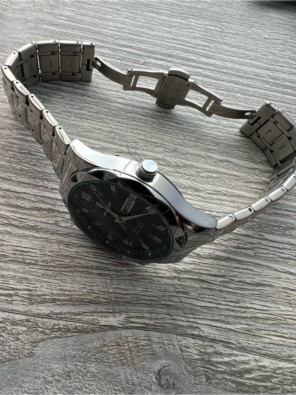 Poedegar Silver Stainless Steel Watch with Blue Dial - Picture 7 of 7